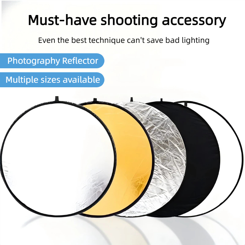Outdoor Lighting Kit Photography - Двусторонняя золотисто-серебристая светоотражающая панель 2-в-1, портативная,