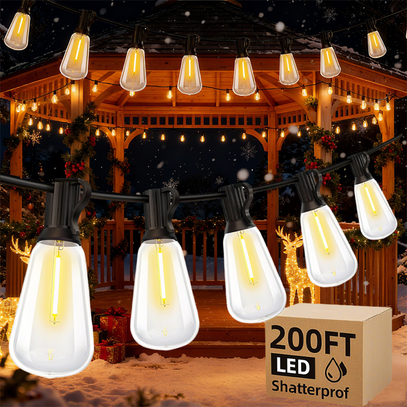 Outdoor Lighting In Ground - 200 футов светодиодные уличные гирлянды с
