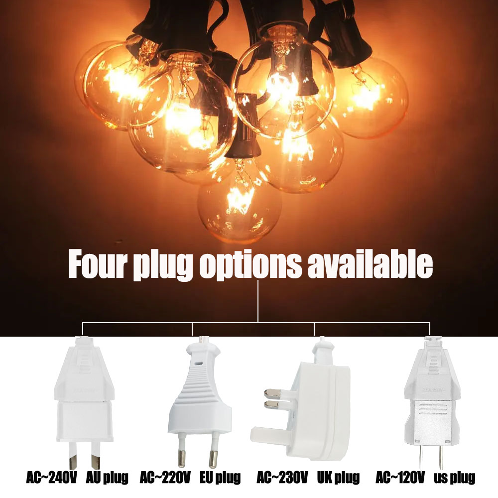 Винтажная гирлянда G40 с прозр – обзор и цена Outdoor Lighting Globes