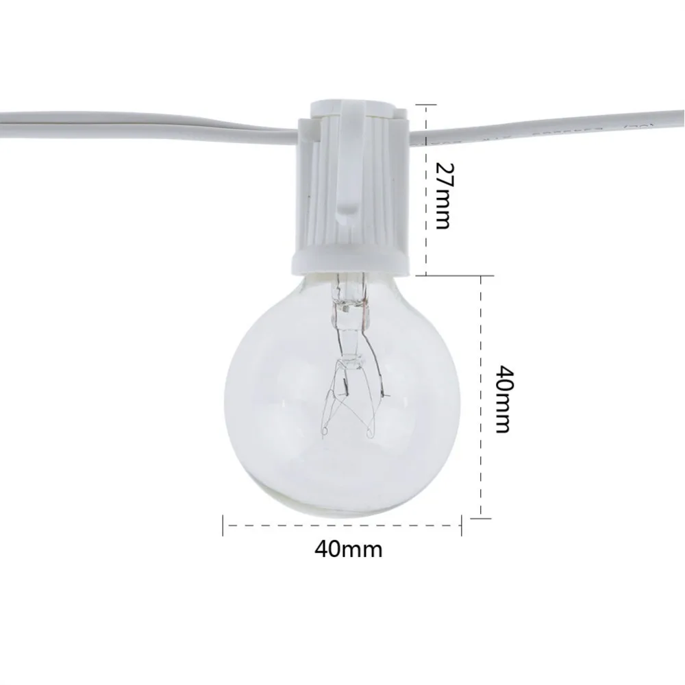 Винтажная гирлянда G40 с прозр – обзор и цена Outdoor Lighting Globes