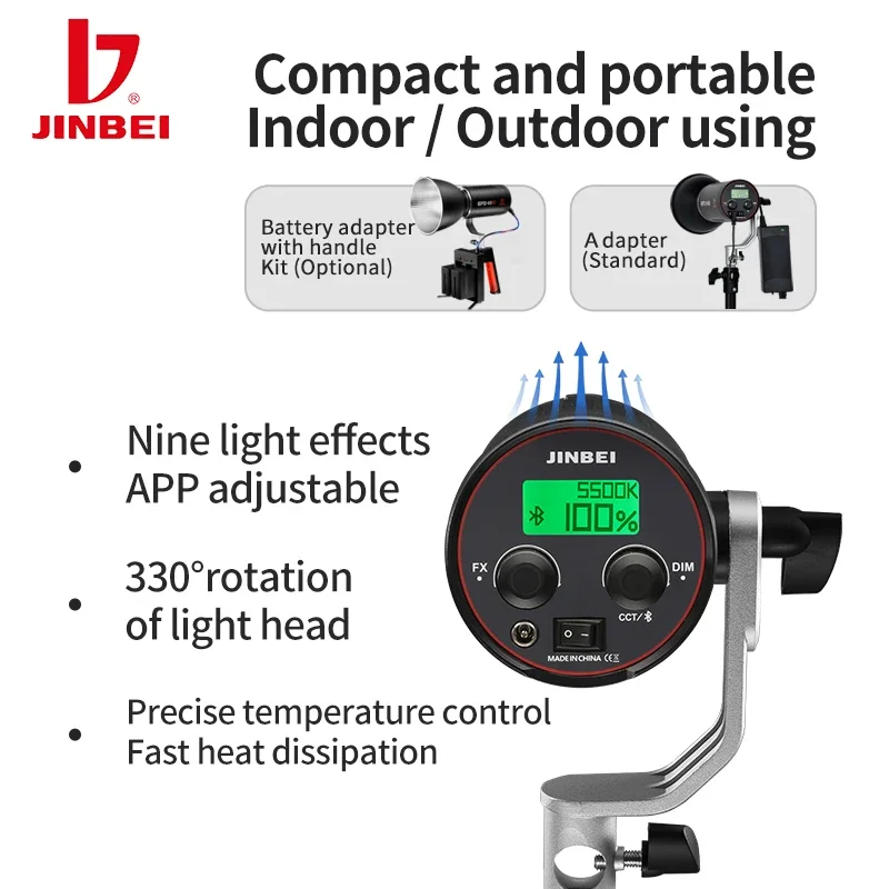 JINBEI EFD-60M 60W комплект св – обзор и цена Outdoor Lighting Kit Photography